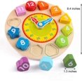 thumbnail image 2 of Wooden Shape Sorting Clock Toy with Number and Shape Educational Game Gift for Children, 2 of 5