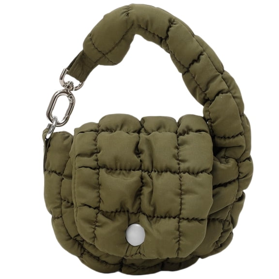 Super Mini Quilted Purse for Women Accessories Puffer Handbags Charm Lipstick Bag Cute Wristlet Nylon Padded Pouch