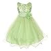 thumbnail image 3 of Kid's Dream Robe Fleurie Double en Sequins Vert Lime pour Bébé Filles 18M, 3 of 4