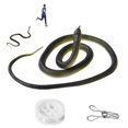 thumbnail image 1 of Broma de goma con forma de serpiente falsa de ANABIUP, realista, 1,2 m, con cuerda y clip, 1 of 7