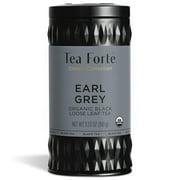 Tea Forte Earl Grey Organic Black Tea, Makes 35-50 Cups, 3.53 Ounce Loose Leaf Tea Canister