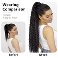 thumbnail image 3 of Trenza de cola de caballo larga y curvada, adecuada para el pelo de cola de caballo negro femenino, fibra resistente al calor, uso diario, 3 of 4