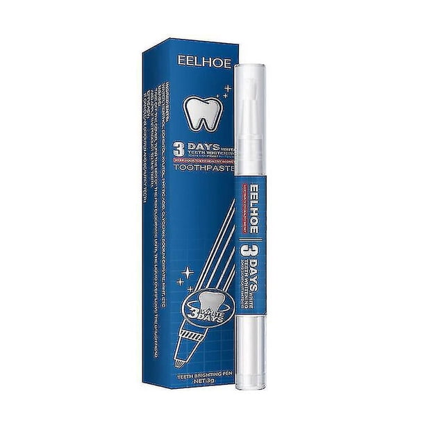 1 unidad con caja, bolígrafo blanqueador de dientes de 3ml, suero de limpieza, eliminador de manchas de placa, blanqueador dental, cuidado de higiene bucal Hs