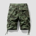 thumbnail image 4 of WTOBBY Men's Vintage Camouflage Military Tactical Work Shorts, Ripstop Cotton Blend Loose Fit Multi-Pocket Cargo Shorts for Outdoor Hunting Hiking Casual Utility Elastic Waist,Army Green L, 4 of 4