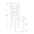 thumbnail image 5 of East West Furniture  5 Piece Kitchen Table Set- a Dining Table and 4 Solid Chairs, Buttermilk & Cherry(Seat Type Options) WENI5-BMK-W, 5 of 5