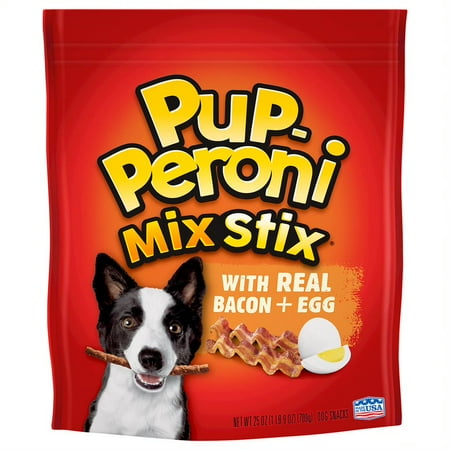 Pup-Peroni Mix Stix Real Bacon + Egg Flavor Dog Snacks, 25-Ounce