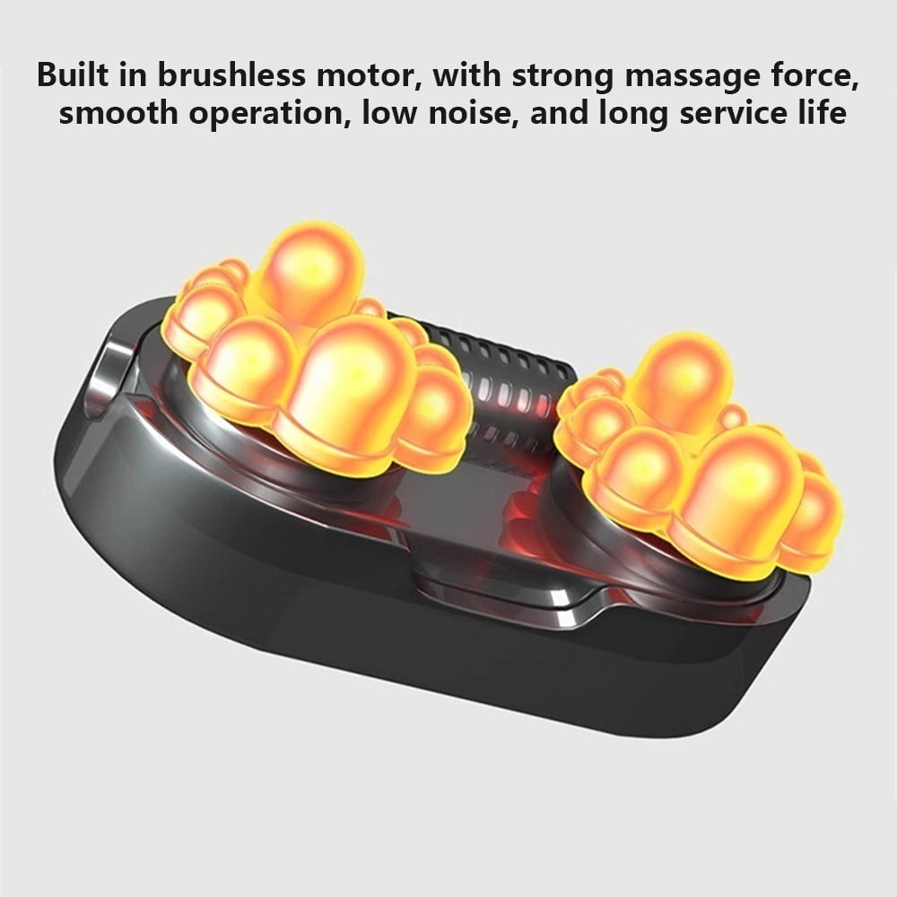 Leg & Foot Massager w/ Heat & 3D Kneading, Rectangular for Home, Office, Travel (Blue)