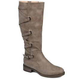 Women's Journee Collection Spokane Wide Calf Taupe M