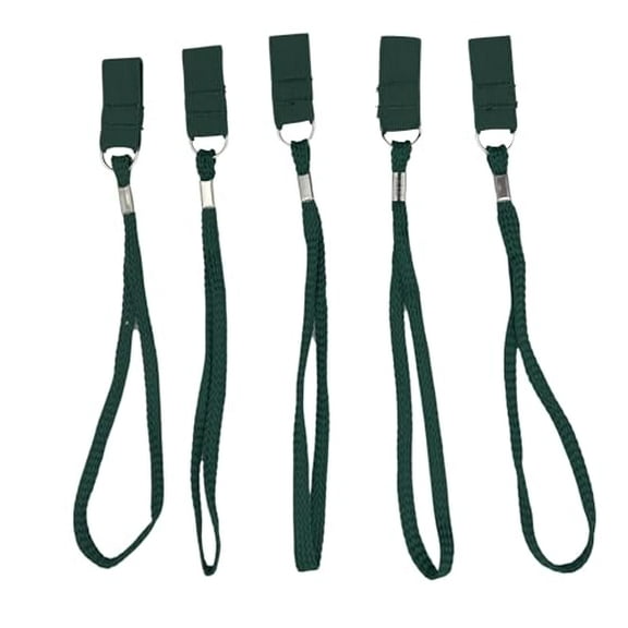 Comfort Axis Replacement Stretchable Elastic Wrist Straps for Walking Canes, Green, Pack of 5