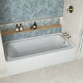thumbnail image 3 of Streamline NAL-5460-PBR 66 in. x 32 in. Acrylic Right-Hand Drain Alcove Bathtub in Glossy White With External Drain in Polished Brass, 3 of 10
