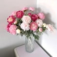 thumbnail image 4 of Ramo de peonías y narcisos artificiales decorativos de 6 piezas en colores mixtos, ideal for la decoración del hogar., 4 of 4
