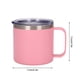 thumbnail image 4 of Bearachild Taza portátil de acero inoxidable con tapa de asa, Camper, taza para beber leche aislada al vacío, botella para acampar, hogar, coche al aire Mostrada Rosado Bearachild HA010518-06B, 4 of 6