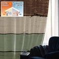 thumbnail image 5 of Green Brown Blackout Curtains for Bedroom/Living Room, Pinch Pleated Black Out Curtains, Country Wood Grain Abstract Stripe Room Darkening Window Drapes with Hooks 2 Panels, 59"x70", 5 of 8
