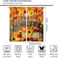 thumbnail image 2 of Fall Maple Leaves Blackout Curtain Pumpkins Autumn Falling Leave Print Curtains Home Decor Rod Pocket Darkening Drapes for Bedroom Living Room 2 Panels 84 in x 84 in, 2 of 6