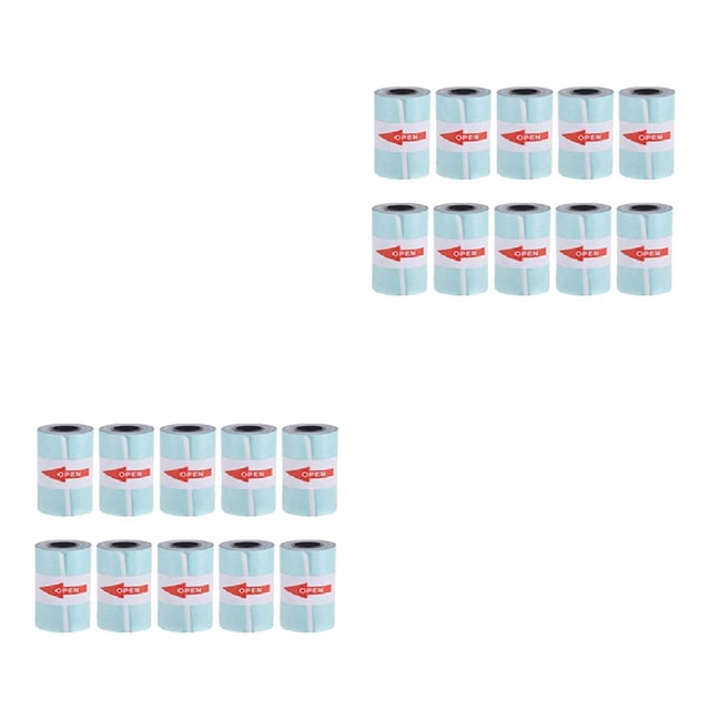 Inteprter Paquete de 10 rollos de papel térmico de 57x25, resistente al agua, impresión a prueba de aceite, caja registradora, precio, recibo, Type1 NO1