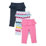 Garanimals Baby Girl Leggings Multipack, 3-Pack, Sizes 0/3-24 Months