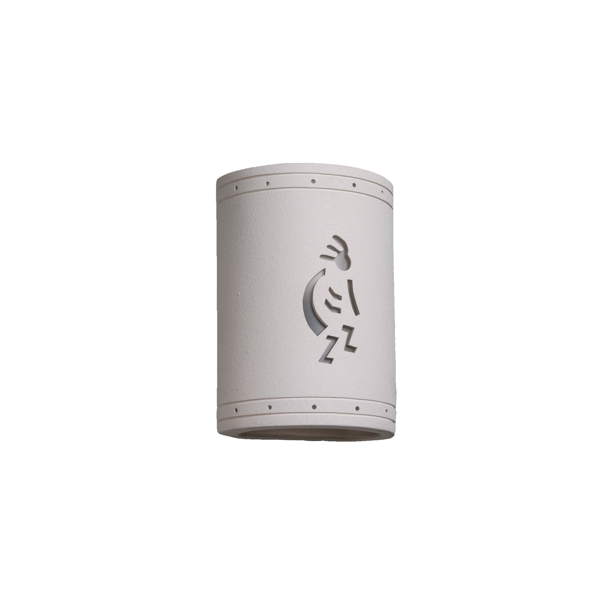 Luxury Lighting Asavva 10.5" High Kokopelli Ceramic Outdoor Wall Light, Paintable Textured White Bisque, LED Bulb Included