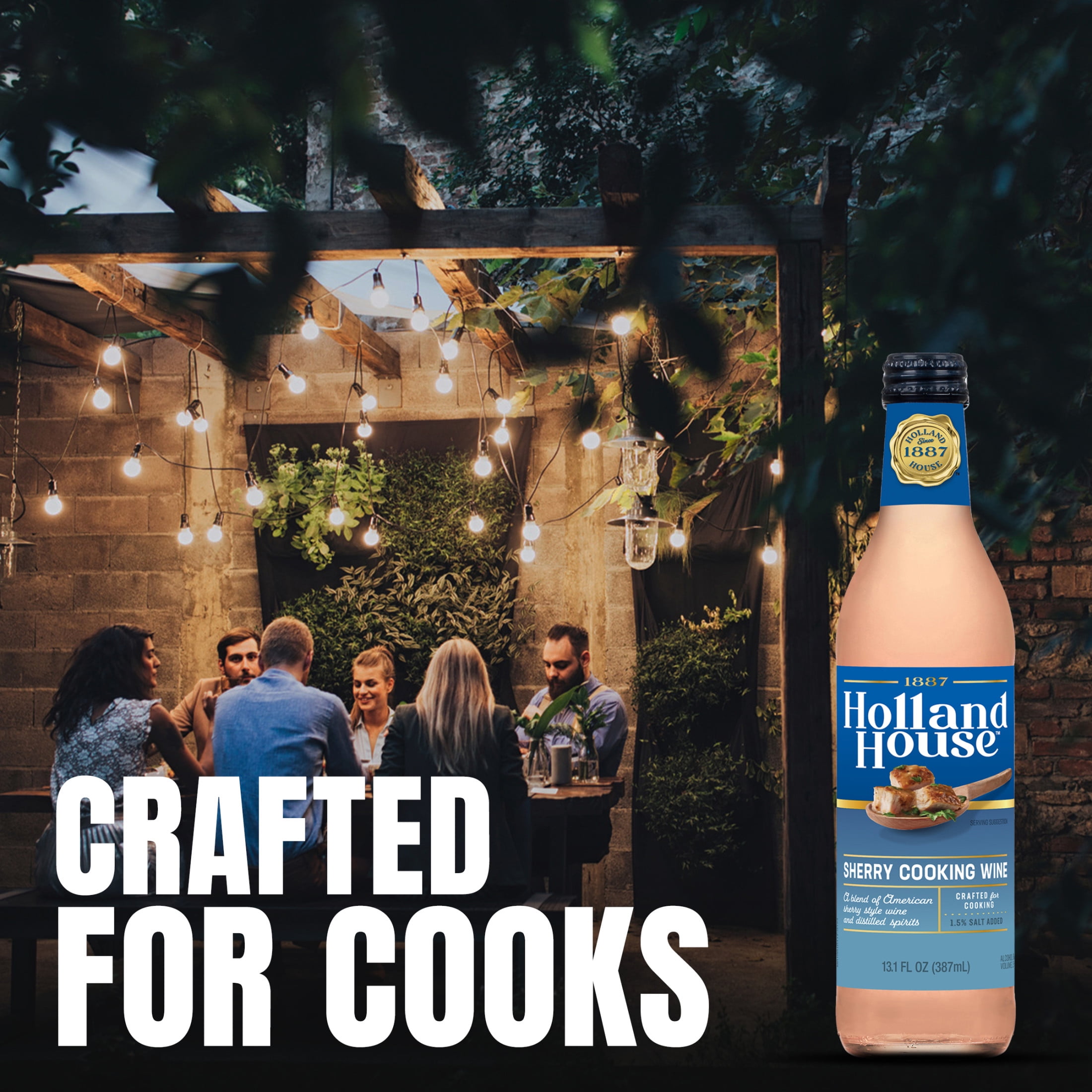 (6 pack) Holland House Sherry Cooking Wine, 13 fl oz, 13.0 Servings per Container