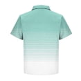 thumbnail image 4 of FAWUUDO Shirts for Men Short Sleeve Button Down Collar Gradient Shirts Moisture-Wicking Sports Men's Lapel Shirt D-Mint Green, 4 of 5