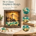 thumbnail image 3 of Coastal Lighthouse Sea Glass Shadow Box Night Light, Handmade Sea Glass Wall Art Decoration with LED Warm Glow, Beach Ocean Wall Hanging Decor for Bedroom, Shelf, Entryway Gift, 3 of 8