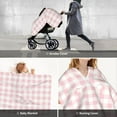 thumbnail image 5 of Balery Pink Checkboard Printed Nursing Cover Breastfeeding Scarf - Baby Car Seat Covers, Infant Stroller Cover, Carseat Canopy for Girls and Boys, 5 of 9