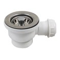 thumbnail image 1 of Shengyu ABS Sink Square Drain Stainless Steel Overflow Kit For Kitchen Sink Waste With Overflow, 1 of 6