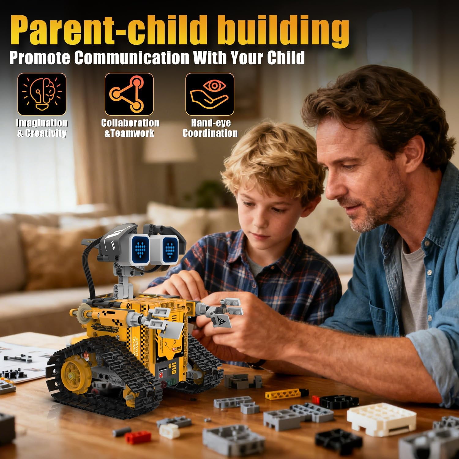 STEM Robot Building Kit, 5-in-1 Remote Control Building Toys Kit,Chirstmas Birthday Gift for Boys Ages 8 9 10 11 12 13 14