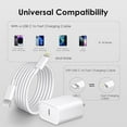 thumbnail image 3 of iPhone 14 13 12 11 Charger, [Apple MFi Certified] 20W iPhone Fast Charger with 6ft Lightning Cable, USB C Wall Charger Fast Charging Adapter for iPhone 14/13/12/11/Pro/Max/XR/XS/SE/8 iPad AirPods, 3 of 8