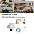 thumbnail image 4 of 10 Pcs RV Water Hookup Inlet, RV Water Fill Inlet Kit Brass with Hose Elbow Check Valve Hookup Connector for Motorhome Trailer Marine, 4 of 7