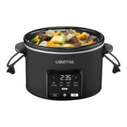 Gourmia Programmable Slow Cooker 4.5 Qt with Digital Controls and Auto Keep Warm, Black