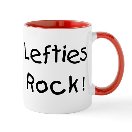 

CafePress - Lefties Rock! Mug - 11 oz Ceramic Mug - Novelty Coffee Tea Cup