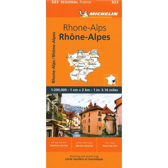 Rhone-Alps - Michelin Regional Map 523