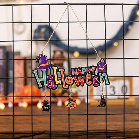 

HMPEAIIY Wall Christmas Decorations for The Home And Living Room Decorations Party Decorations: Cartoon Wood Alphabet Hangers Unique Ghostly For Festive Gatherings