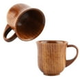 thumbnail image 4 of Taza de Madera Taza de Madera con Asa Taza de té de Madera café Cerveza Jugo Taza para Beber Regalo para el Hogar Oficina Restaurante Cafetería ANGGREK  Otros, 4 of 8