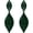 Green Black-Tone, variant on Women's Rhinestone Crystal Wedding Bridal 2 Leaf Drop Dangle Chandelier Earrings