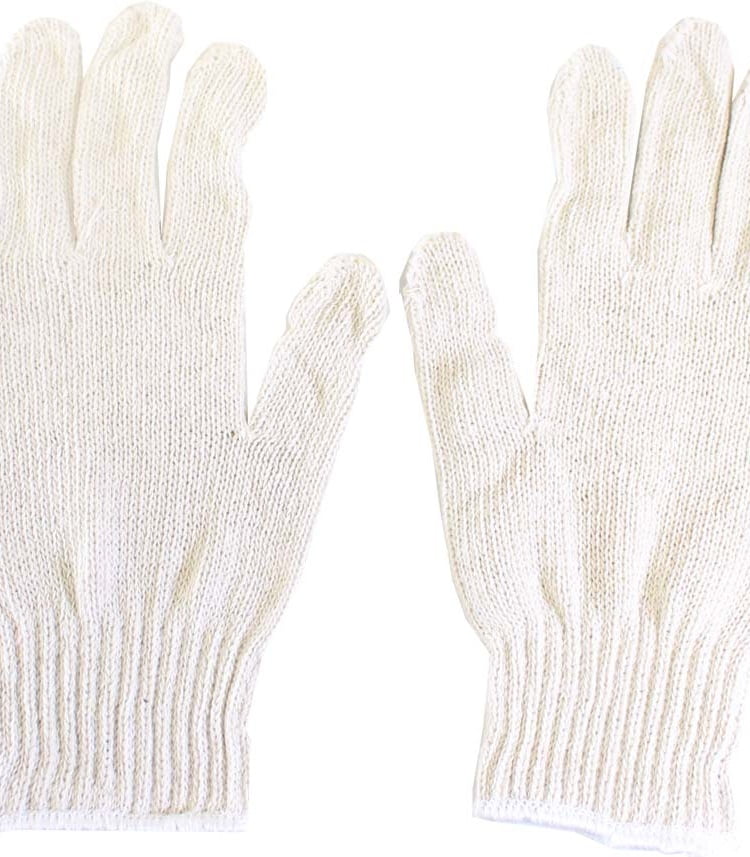 09651  Z Men's White Cotton Dress Gloves Wedding  Gloves  Wrist Length 