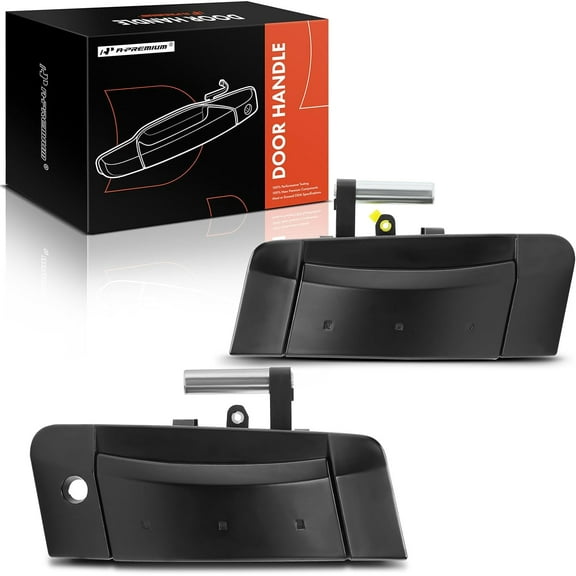 A-Premium Outside Exterior Door Handles Compatible with Nissan 350Z 2003-2009, Smooth Black, 2-PC Set, Front Driver and Passenger Side, Replace# 80607CD40A