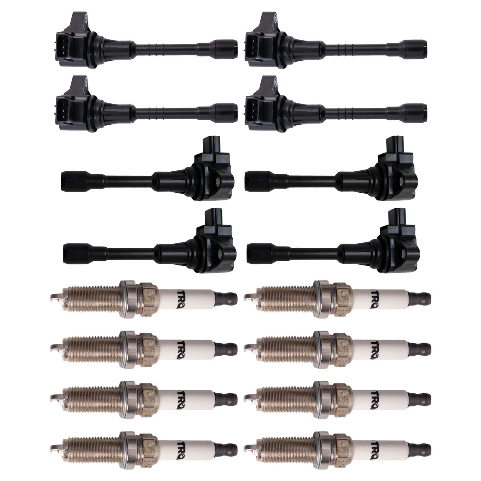 TRQ Ignition Coil & Iridium Spark Plug Kit Set for Infiniti QX56 QX80 Armada New TKA01381 Fits select: 2017-2019 NISSAN ARMADA