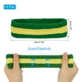 thumbnail image 2 of Uxcell Sweatband Headbands, Terry Cloth Sweat Band for Women Men Sports Basketball Tennis Athletic, Green Yellow 4 Pcs, 2 of 6