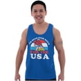 thumbnail image 3 of Retro Cartoon Head Over Heels for USA Tank Top T Shirts Men Women Brisco Brands X, 3 of 6