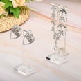 thumbnail image 5 of Earring Display Stand,2pcs Acrylic Earring Holder Earring Stands Storage Organizer Necklace T,Transparent, 5 of 5