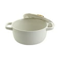 thumbnail image 6 of Denmark Tools for Cooks 2-Quart Stoneware Casserole Pan Baking Dish with Lid, White, 6 of 8