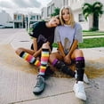 thumbnail image 3 of Calcetines de compresión elásticos para hombre y mujer, medias de pierna bonita para enfermera, trotar, escalada, ciclismo, ejercicio, 3 of 4