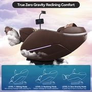 2026 4D Massage Chair,Full Body Zero Gravity with SL Track,Heat, AI Control,12 Auto Programs, Brown