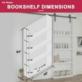 thumbnail image 2 of 96'' x 84'' Bookshelf Barn Doors and Hardware Included, White Smooth Paintable Panels & Barn Door Hardware Kit & Track Joint, Easy Assembly with Pre-Drilled Holes, 2 of 9