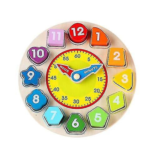 Qian Wooden Color Digital Clock Cognitive Learning Alarm Clock