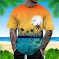 thumbnail image 2 of QBGSAY T-Shirt Male Men'S Short Sleeved Tropical Style Print T Shirt Loose Fit Tops, 2 of 4