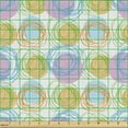 thumbnail image 2 of Ambesonne Grunge Fabric by the Yard Upholstery, Scribbled Vibrant Circles, 2 Yards, Multicolor, 2 of 5