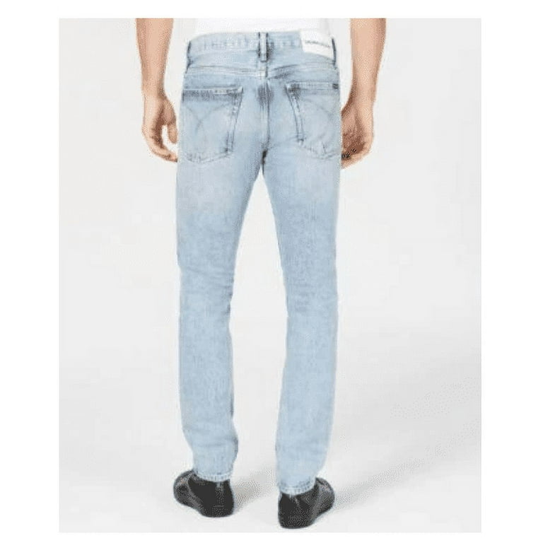 New Mens Calvin Klein Jeans CKJ 026 Slim Fit Blue Denim Jeans 31 x