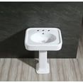 thumbnail image 3 of Kingston Brass VPB2268 Robert 26" Ceramic Pedestal Sink (8-Inch, 3-Hole), White, 3 of 7